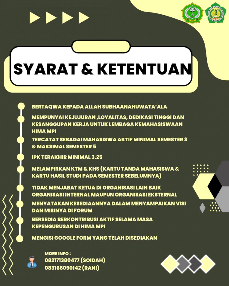 Open Recruitment Ketua & Sekjen HIMA MPI Periode 2023